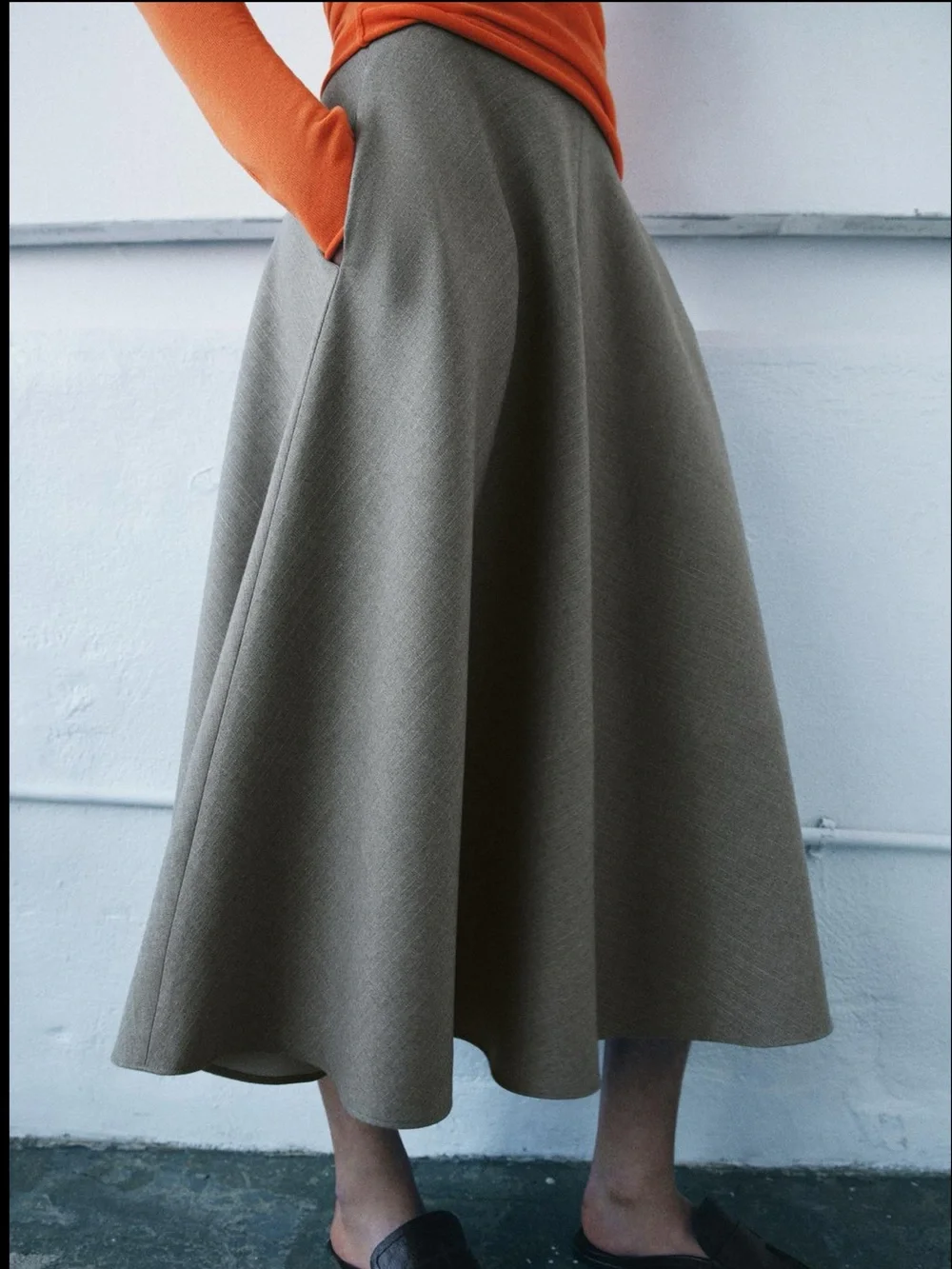 ZARA HERRINGBONE CAPE SKIRT ZW COLLECTION
